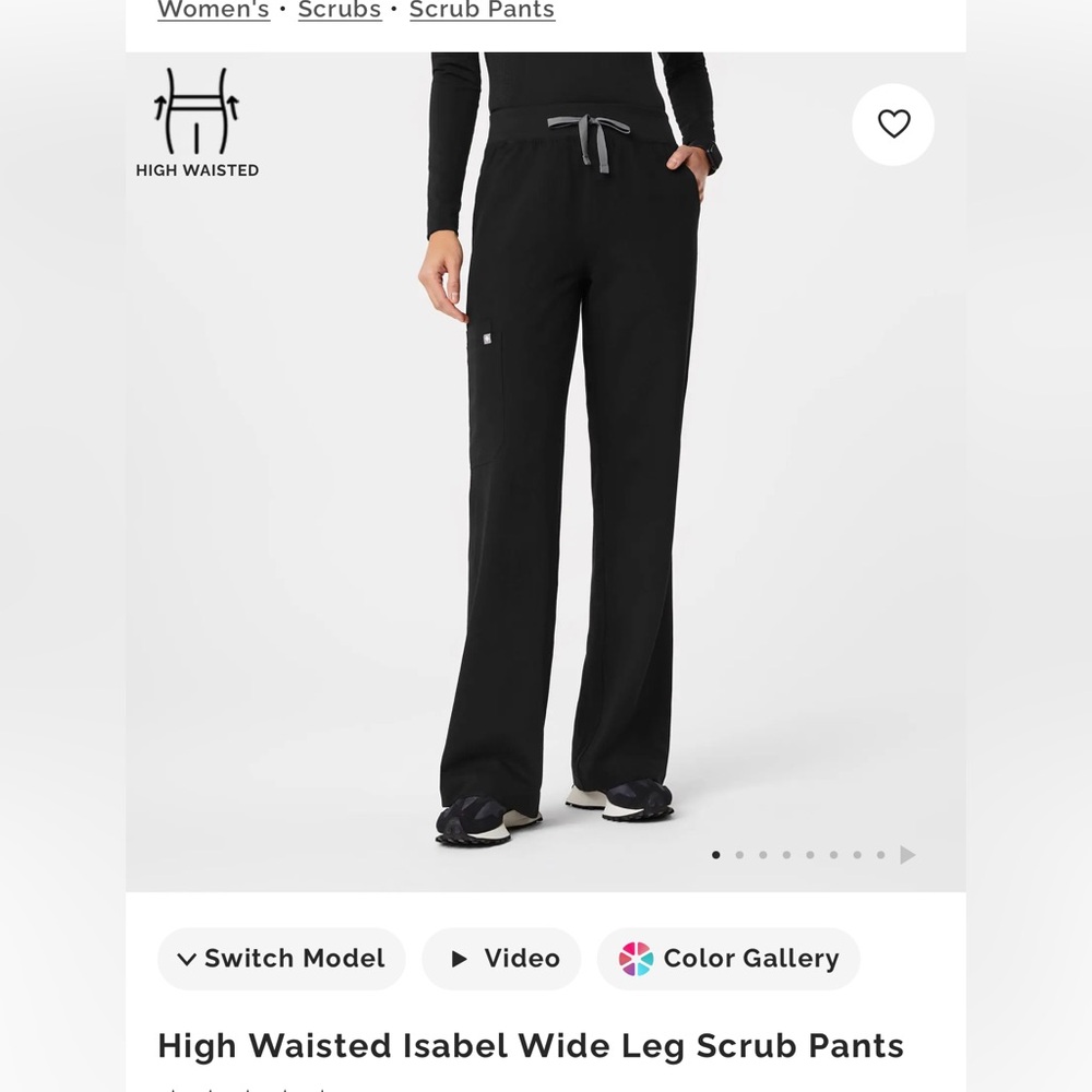 Figs wide leg scrub pants